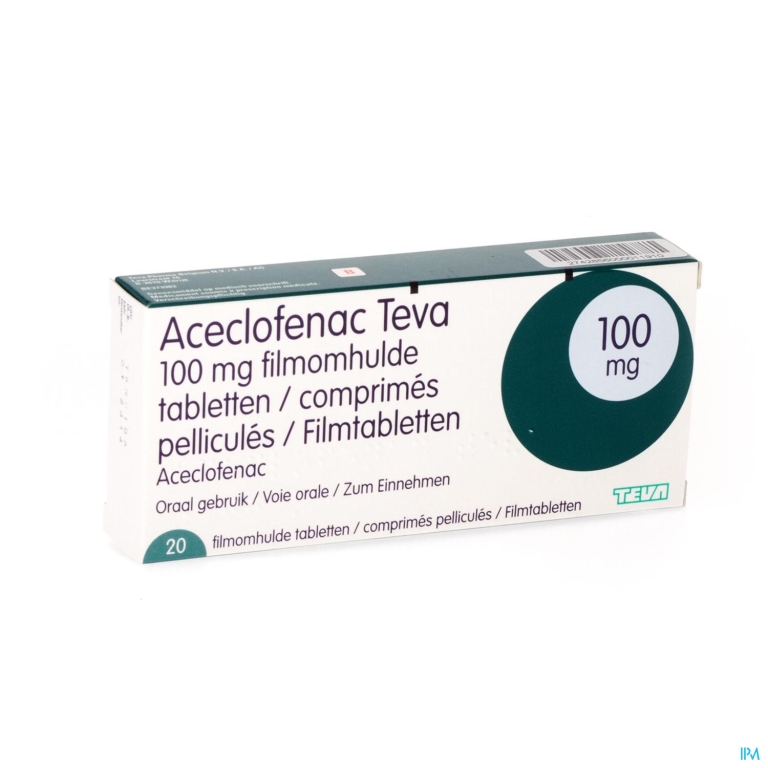 Aceclofenac Teva 100mg Filmomh Comp 20 X 100mg