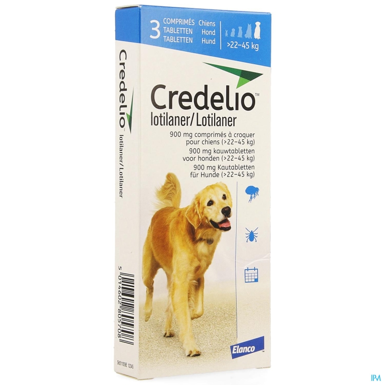 Credelio 900mg Kauwtabl Hond >22-45kg 3