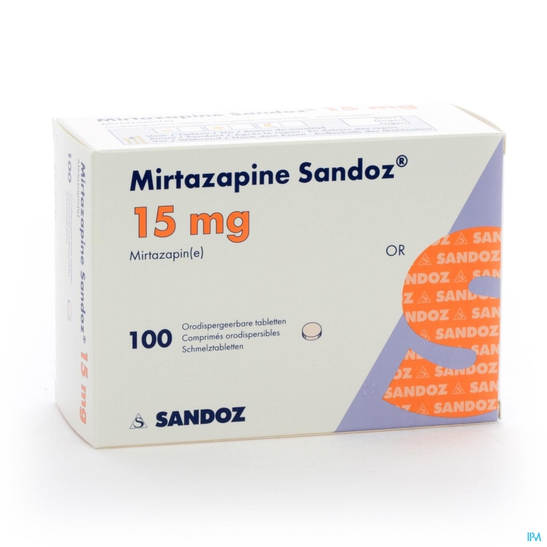 Mirtazapine Sandoz 15mg Orodisp Tabl 100