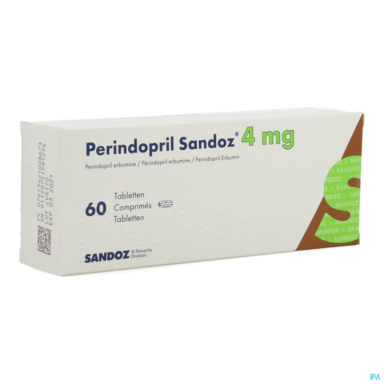 Perindopril Sandoz 4mg Sandoz Comp 60 X 4mg