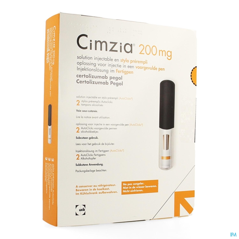 Cimzia 200mg Opl Inj Voorgev.pen 2 + 2 Tampons