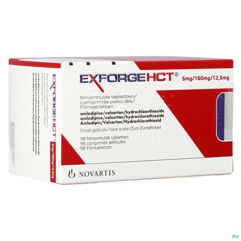 Exforge Hct 5mg/160mg/12,5mg Comp Omhulde 98