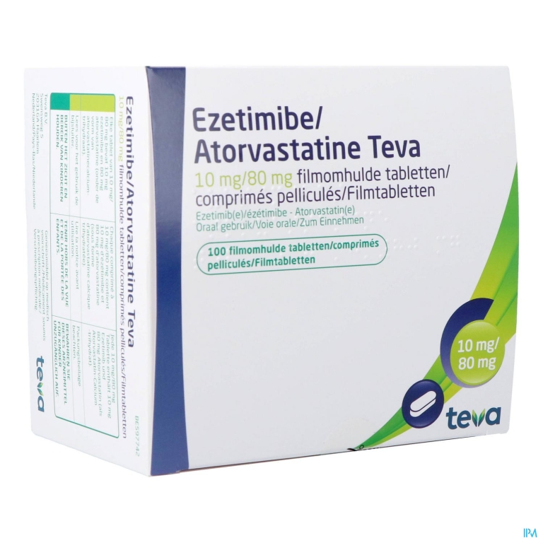 Ezetimibe Atorvastatine Teva 10/80mg Film.tabl 100