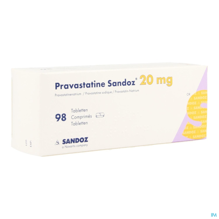 Pravastatine Sandoz 20mg Tabl 98