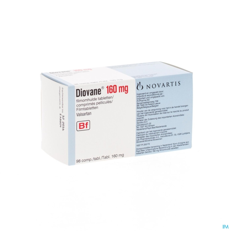 Diovane 160mg Pi Pharma Filmomh Tabl 98 Pip