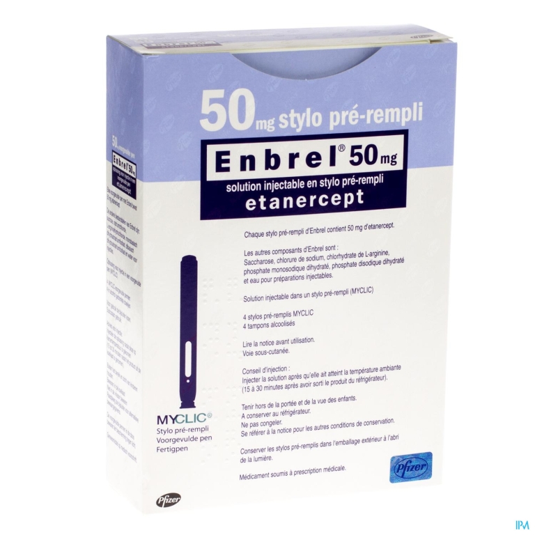 Enbrel 50mg Opl Inj Voorgevulde Pen Myclic 4x1ml