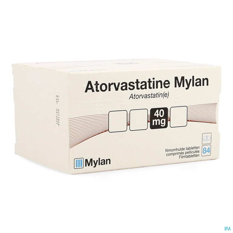 Atorvastatine Mylan 40mg Filmomh Tabl Blister 84