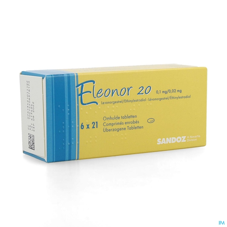 Eleonor 0,1mg/0,02mg Omhulde Tabl 6×21