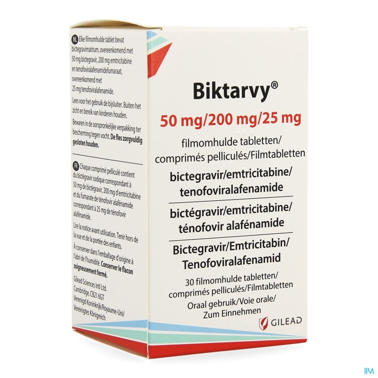 Biktarvy 50mg/200mg/25mg Filmomh Tabl 30 Bottle