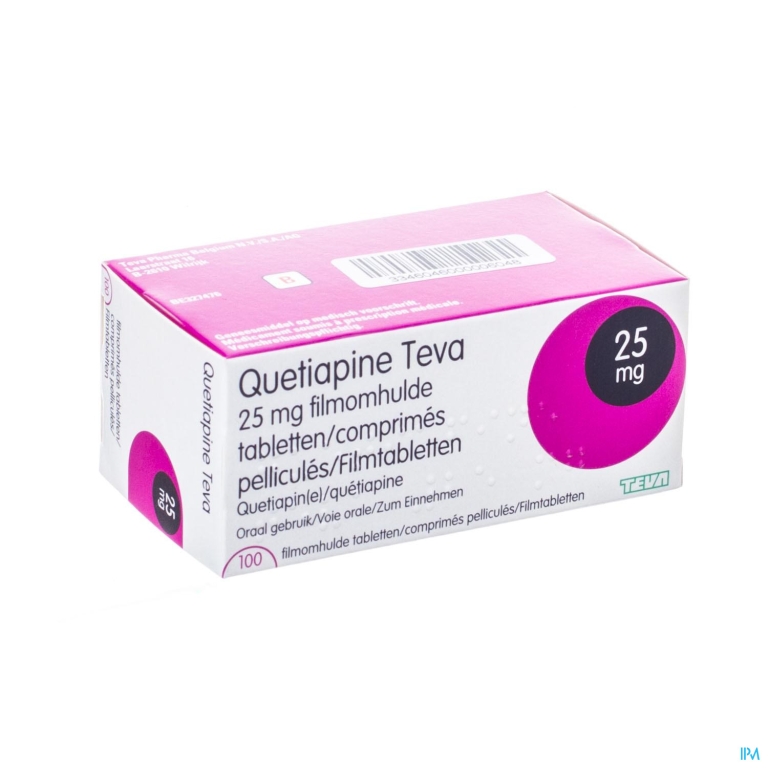 Quetiapine Teva 25mg Filmomh Tabl 100