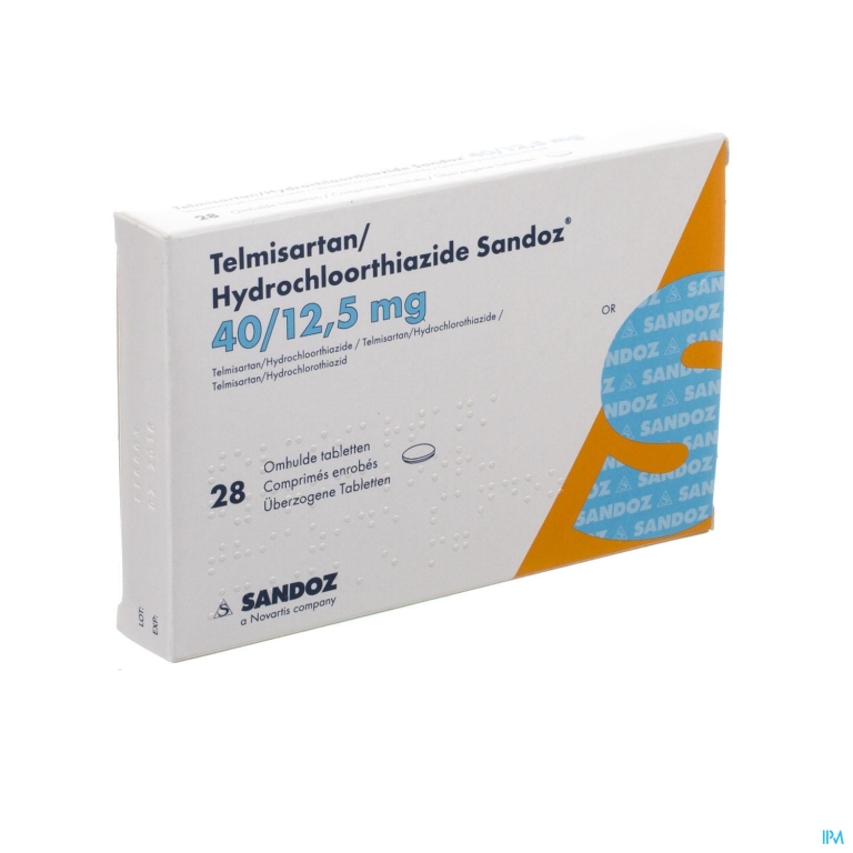 Telmisartan Hydrochl Sandoz 40/12,5 Omhulde Tabl28