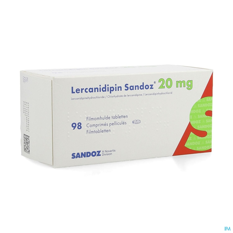 Lercanidipin Sandoz 20mg Comp 98 X 20mg