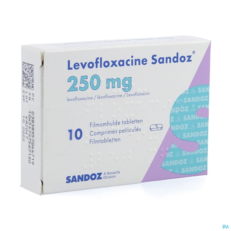 Levofloxacine Sandoz Filmomh Tabl 10 X 250mg