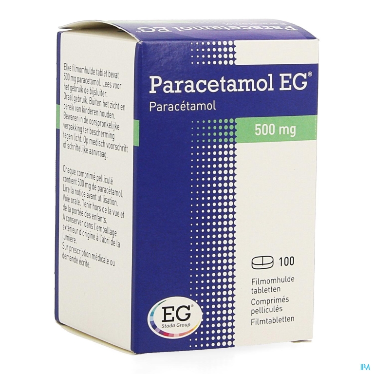 Paracetamol EG  500Mg Filmomh Tabl 100 Pot