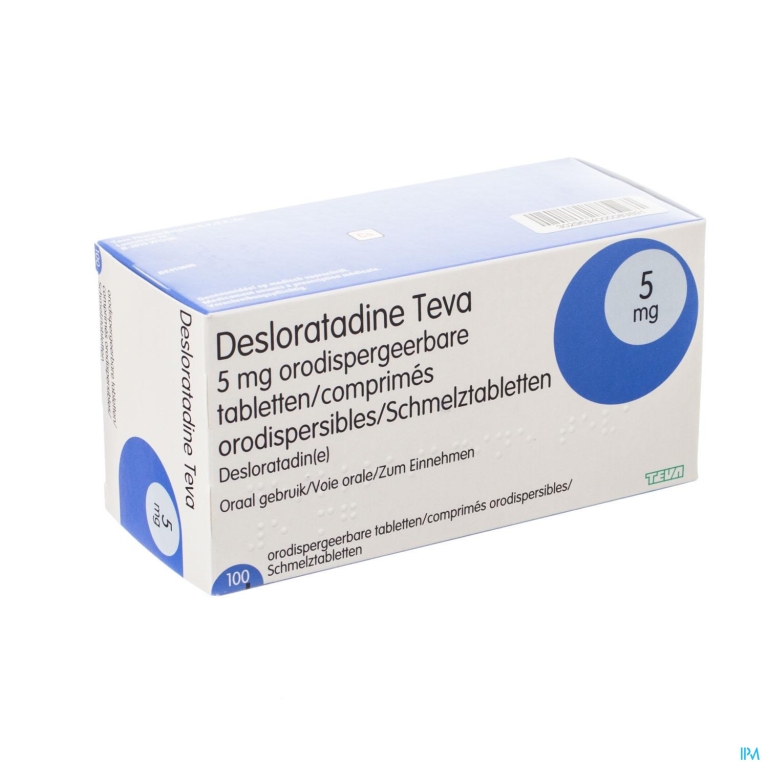 Desloratadine Teva 5mg Orodisp Tabl 100 X 5mg