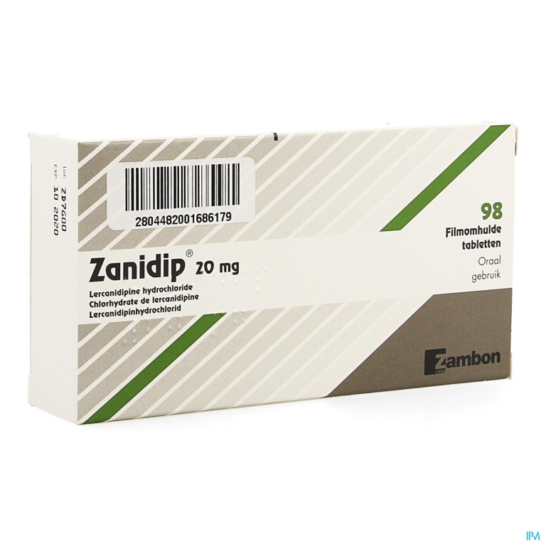 Zanidip Pi Pharma Comp 98 X 20mg Pip