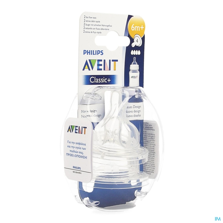 Philips Avent Zuigspeen Fast 4gaten 2 SCF634/27