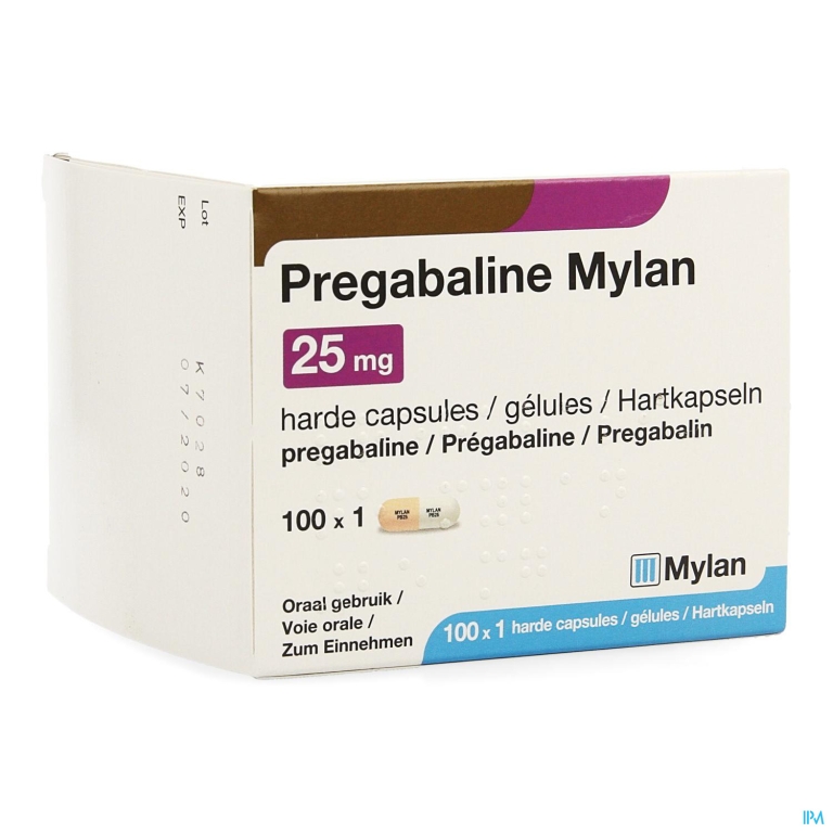 Pregabaline Mylan 25mg Harde Caps 100 X 25mg