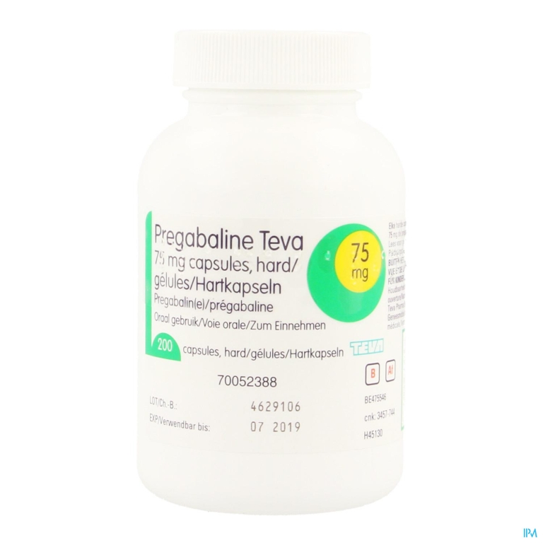 Pregabaline Teva 75mg Caps Hard 200 X 75mg