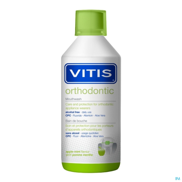 Vitis Orthodontic Mondspoelmiddel met 0,05% Cetylpyridinium Chloride (CPC) 500ml 3975