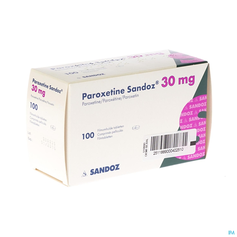 Paroxetine 30mg Sandoz Comp 100 X 30mg