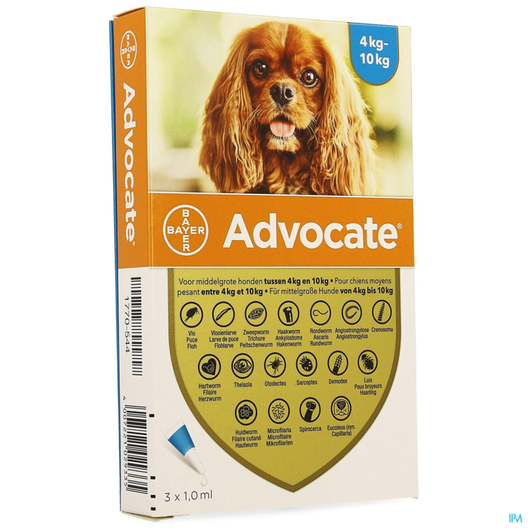 Advocate Spot On Middelgrote Hond >4-10kg Pipet 3