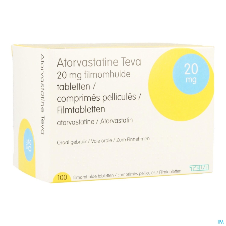 Atorvastatine Teva 20mg Impex. Film.tabl 100 Pip