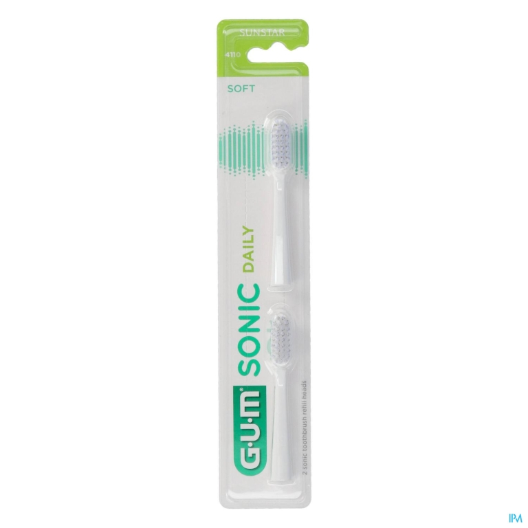 Gum Sonic Daily Batterij Tanden Opzetborstel Wit 2