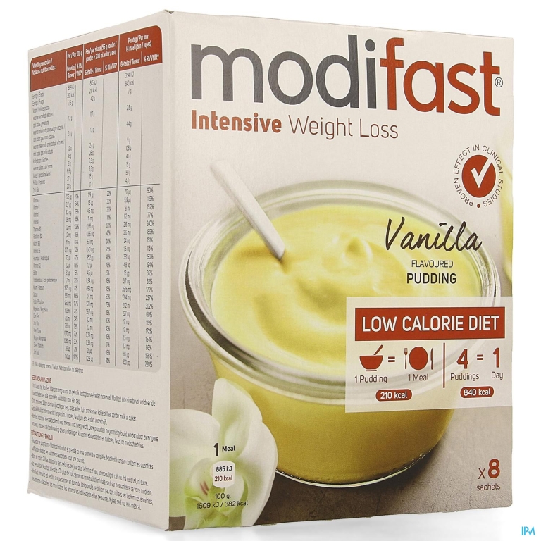 Modifast Intensive Vanilla Flavoured Pudding 8x55g
