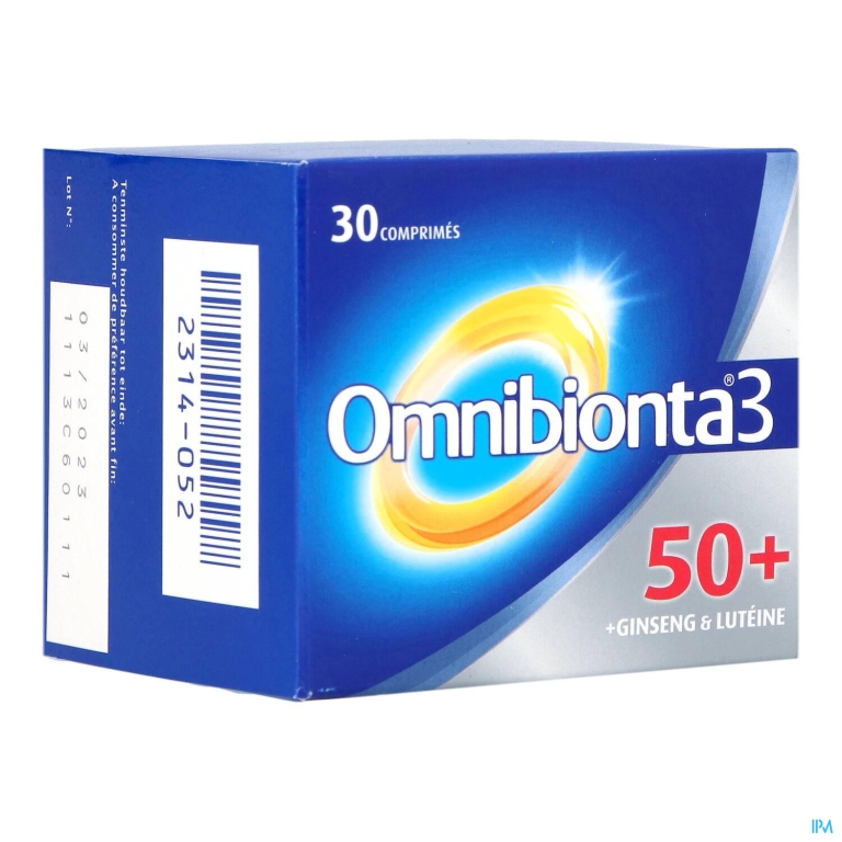 Omnibionta3 50+ Multivitamines Vitaliteit met Ginseng (30 tabletten)