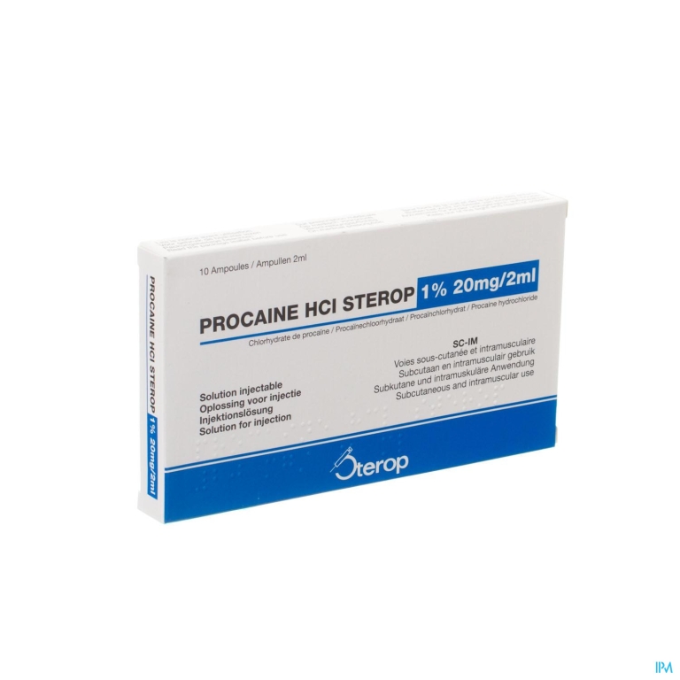 Sterop Proc 1 % 20mg 2ml 10 Amp