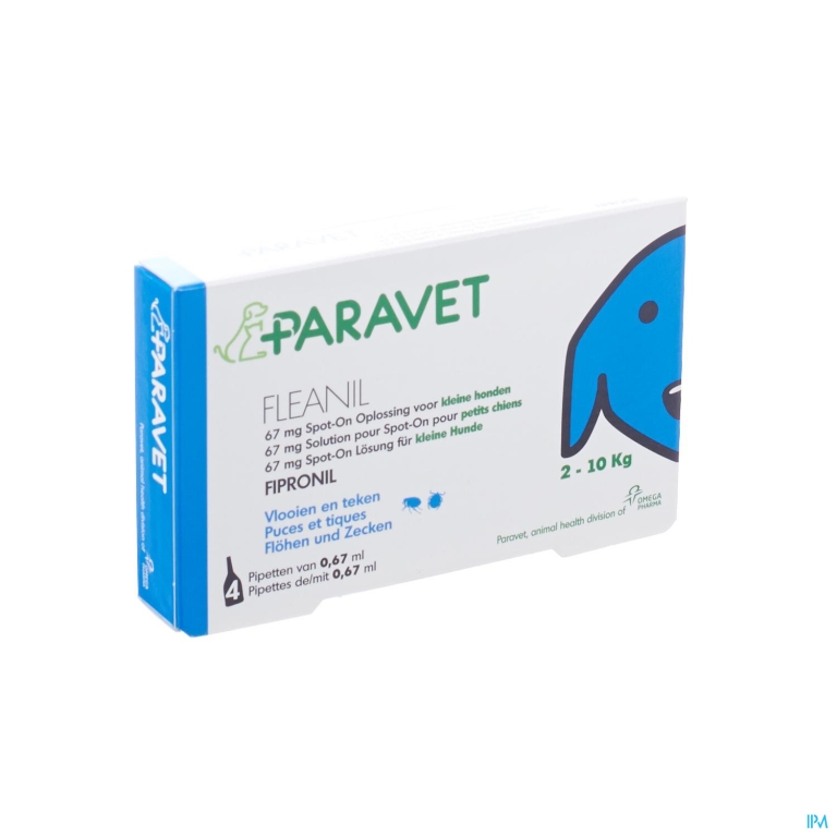 Paravet Fleanil Hond 2-10kg Pipet 4