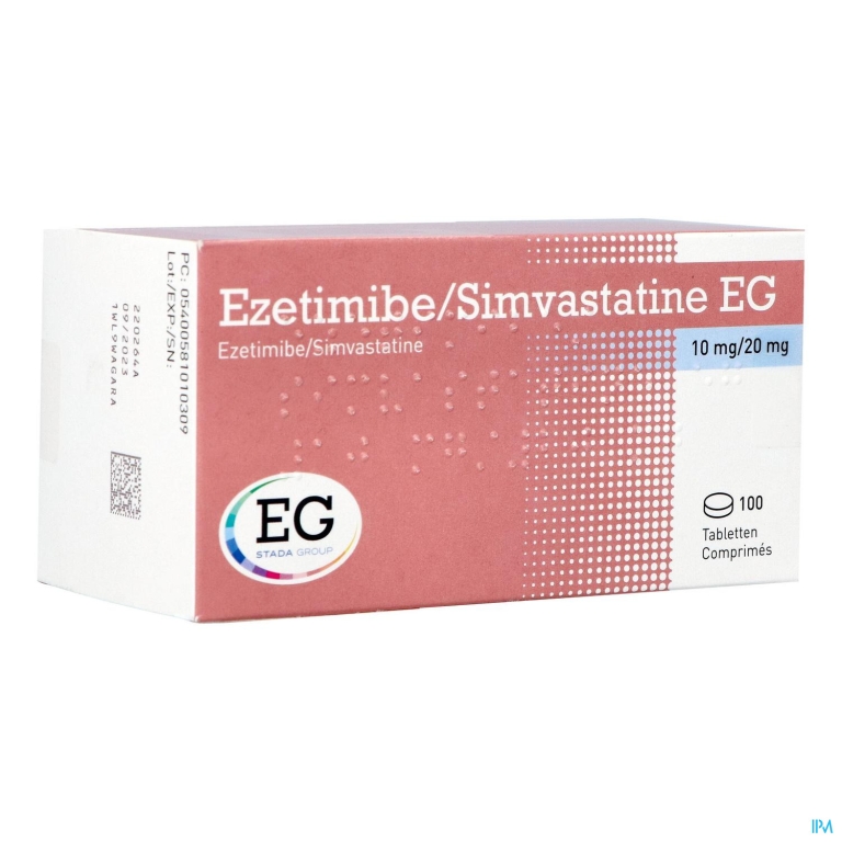 Ezetimibe Simvastatine EG 10Mg/20Mg Tabl 100 Blist