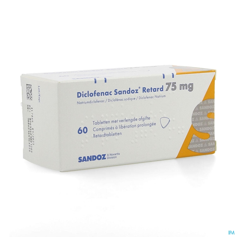 Diclofenac Retard Sandoz Tabl 60 X 75mg