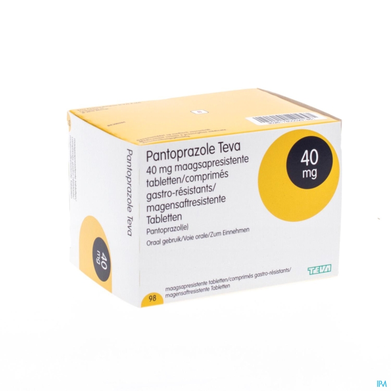 Pantoprazole Teva 40mg Maagsapresist Comp 98x40mg