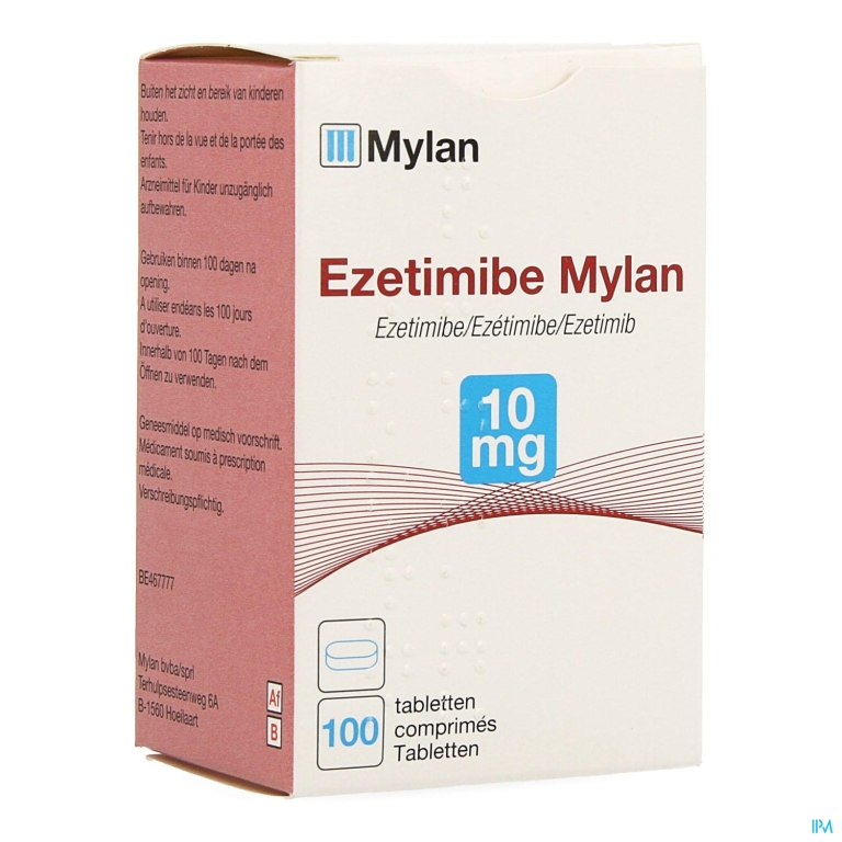 Ezetimibe Mylan 10mg Comp 100