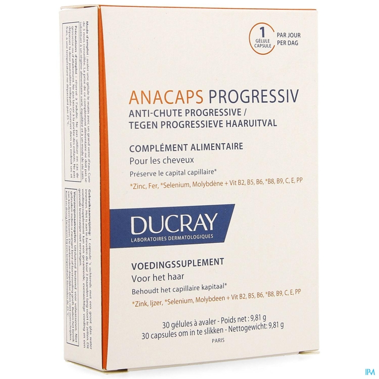 Ducray Anacaps Progressiv A/chute Caps 30