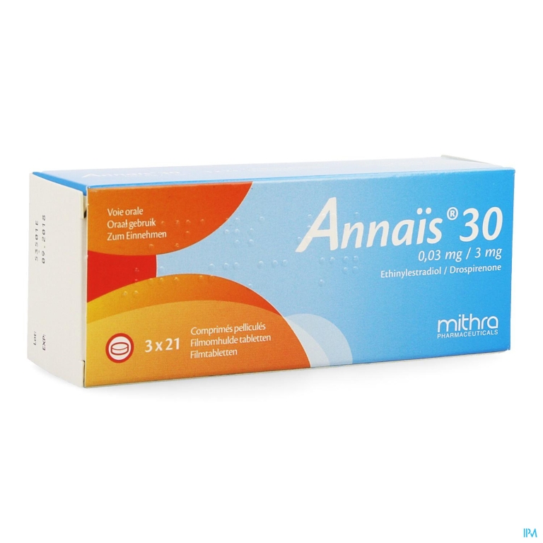 Annais 30 0,03mg/3mg Filmomh Tabl 3 X 21