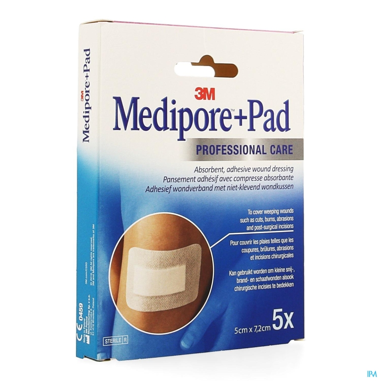 Medipore + Pad 3m 5x 7,2cm 5 3562p