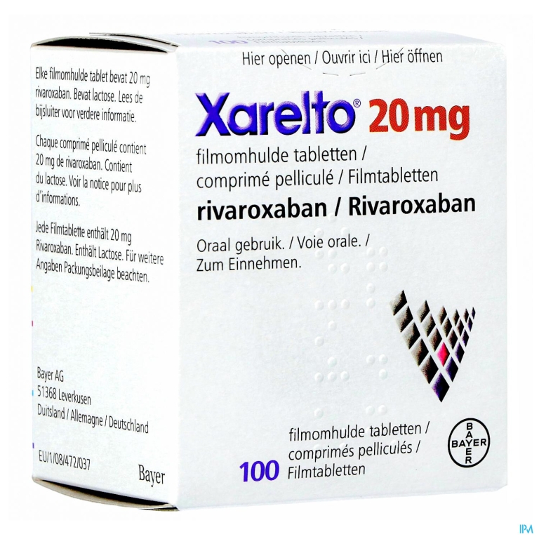 Xarelto 20mg Filmomh Tabl 100 X 20mg