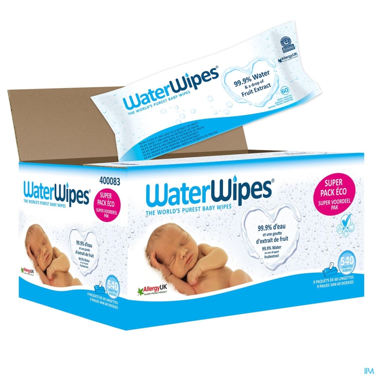 Waterwipes Doekjes Baby Economy Pack 9×60