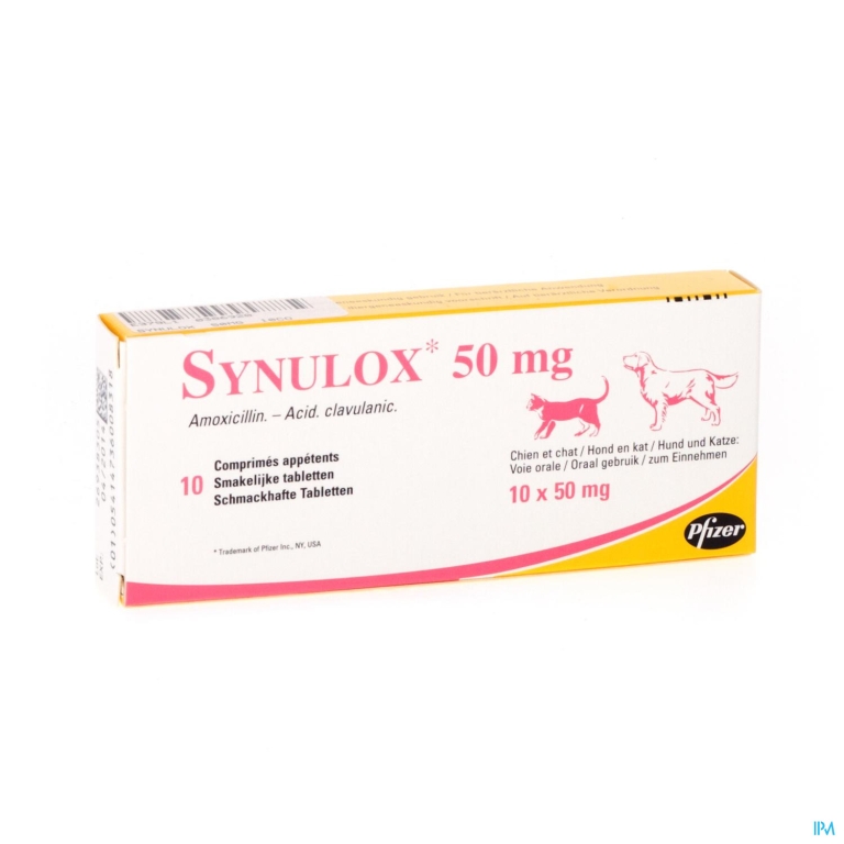 Synulox Tabl Smakel. 10 X 50mg