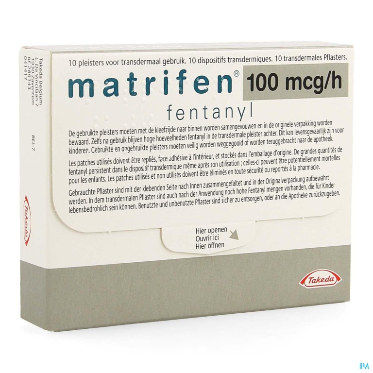 Matrifen 100 Ug/h Pleist Transderm 10