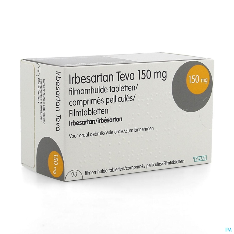 Irbesartan Teva 150mg Filmomh Tabl 98 X 150mg