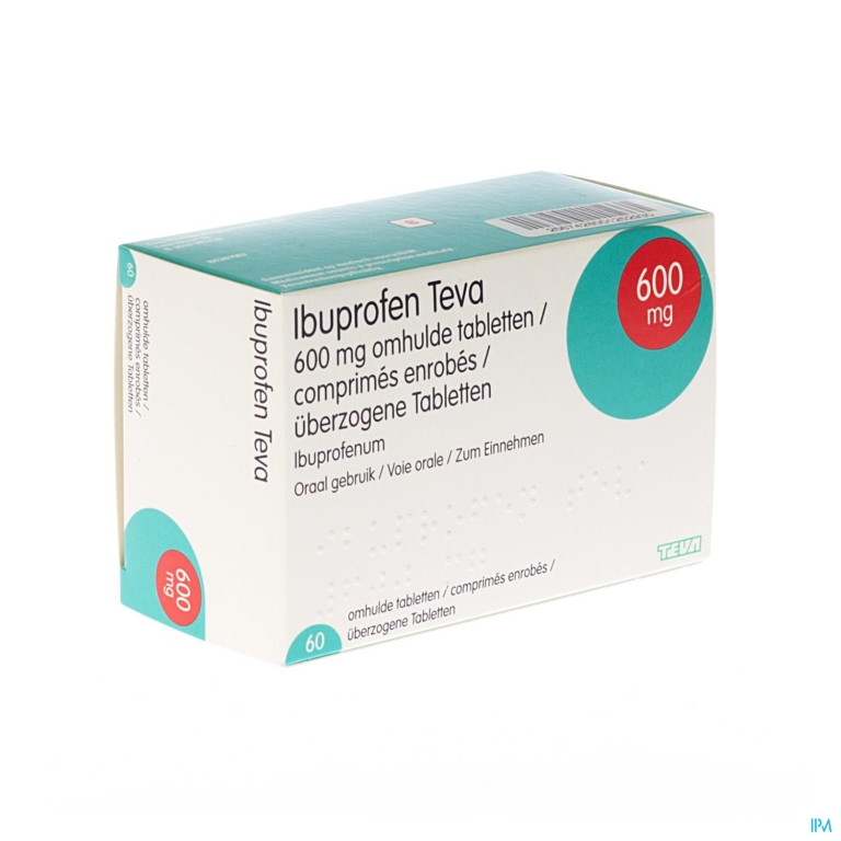 Ibuprofen Teva Comp Enrob. 60 X 600mg