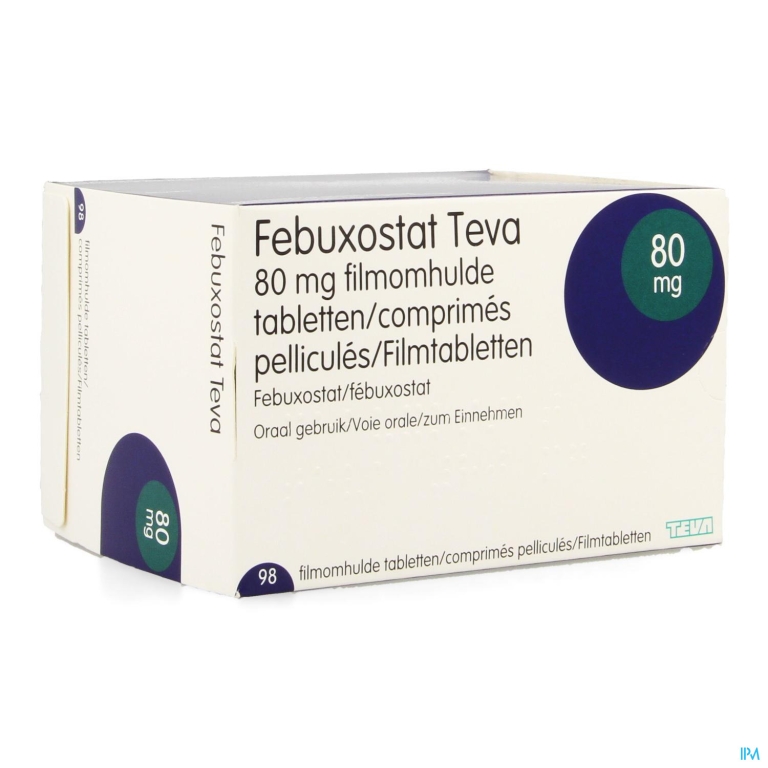 Febuxostat Teva 80mg Filmomh Tabl 98 X 80mg