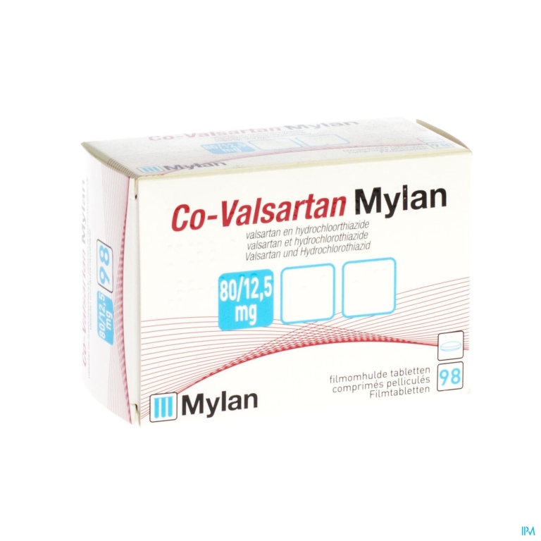 Co Valsartan Mylan 80mg/12,5mg Filmomh Tabl 98