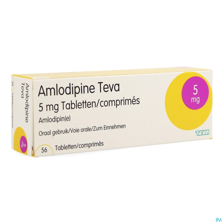 Amlodipine Teva 5mg Tabl Blister 56