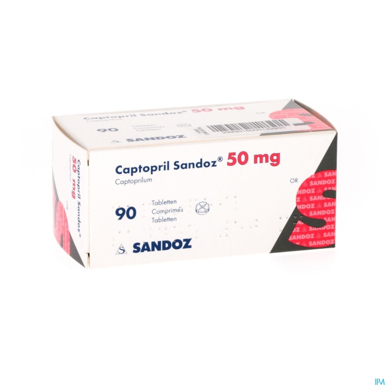 Captopril Sandoz 50mg Tabl 90 X 50mg