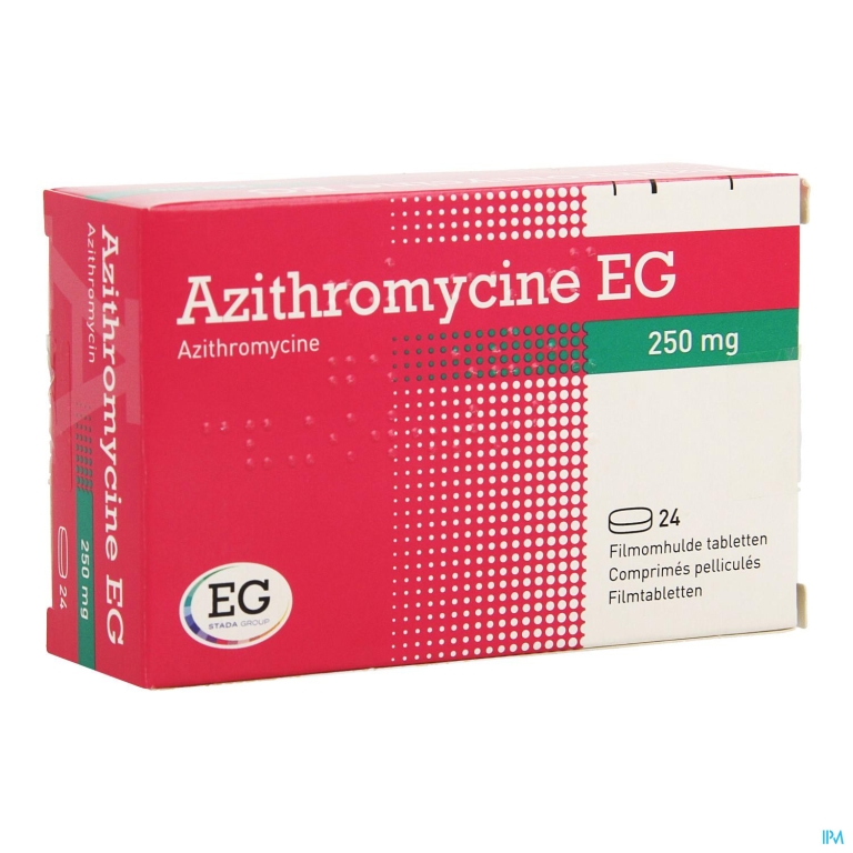 Azithromycine 250 Mg EG Tabl Omhulde 24X250 Mg